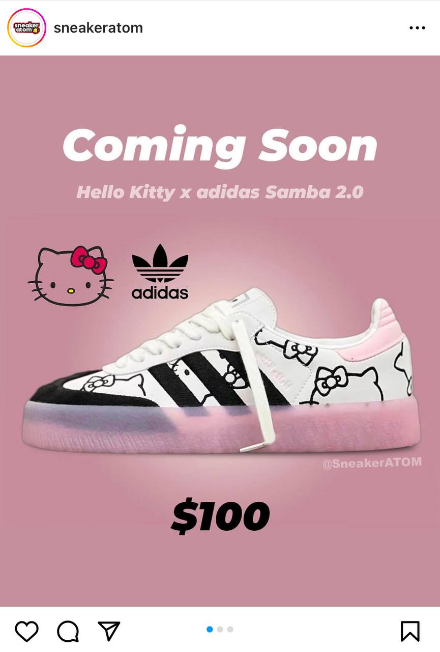 Hello Kitty x adidas Samba 2.0.