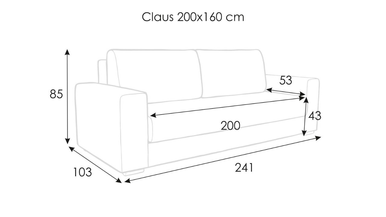 Прямой диван Claus Stentor 19