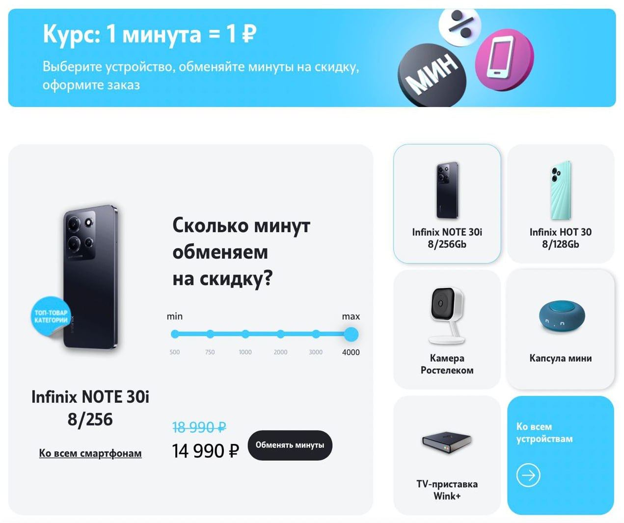 Теле 2 обмен минут на гаджеты. Обмен минут на смартфоны в теле2