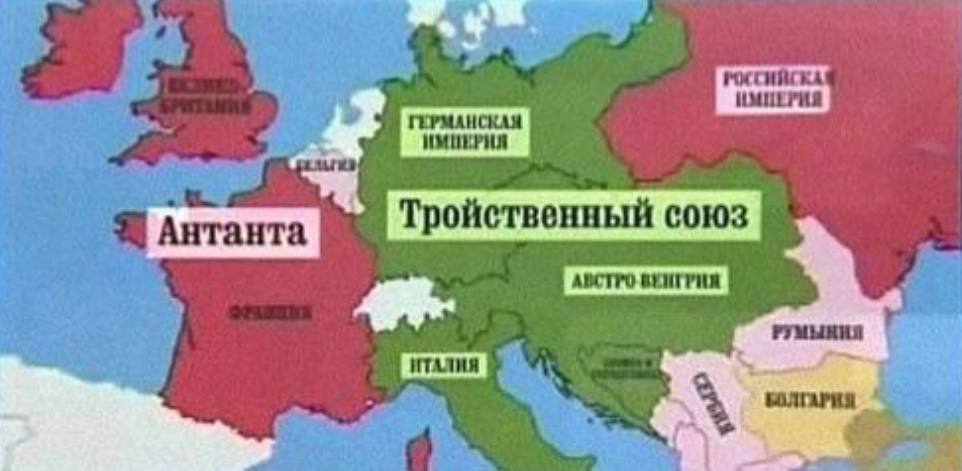 Страны развязавшие первую мировую войну на карте. Страны развязавшие первую мировую войну на карте