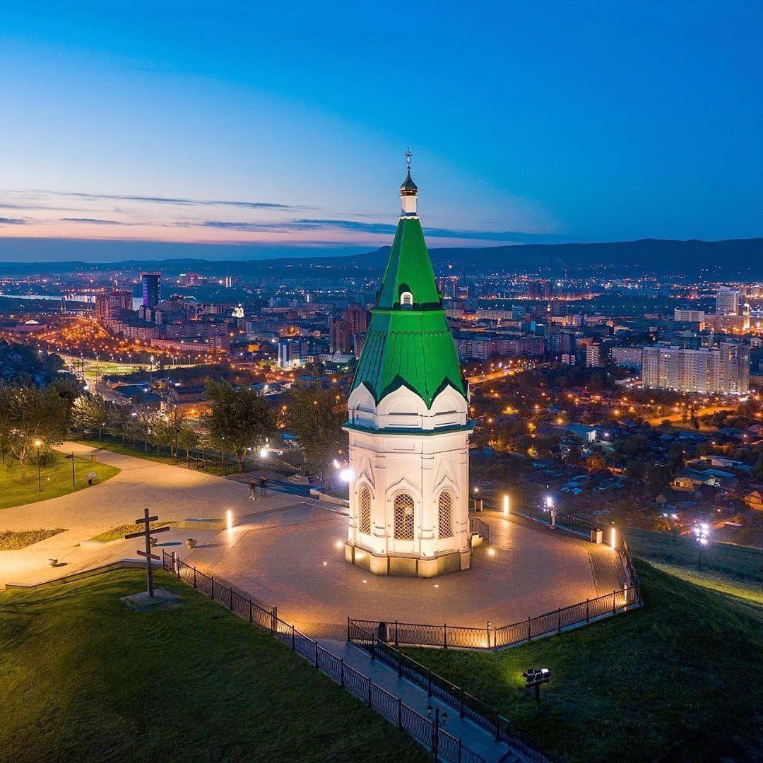 Часовни в Красноярске зимой